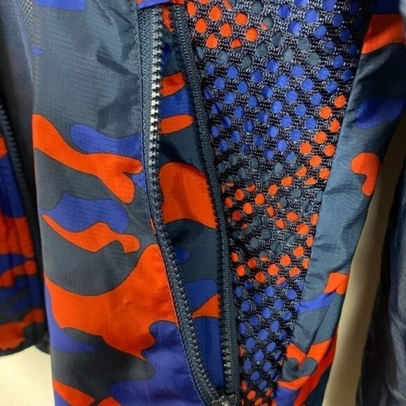 Rusell Windbreaker Mens Jacket Small Blue Camouflage Full Zip Up Lightweight - Picture 8 of 10